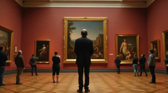 Analyse experte d'un tableau de maître dans les galeries du musée du Louvre à Paris