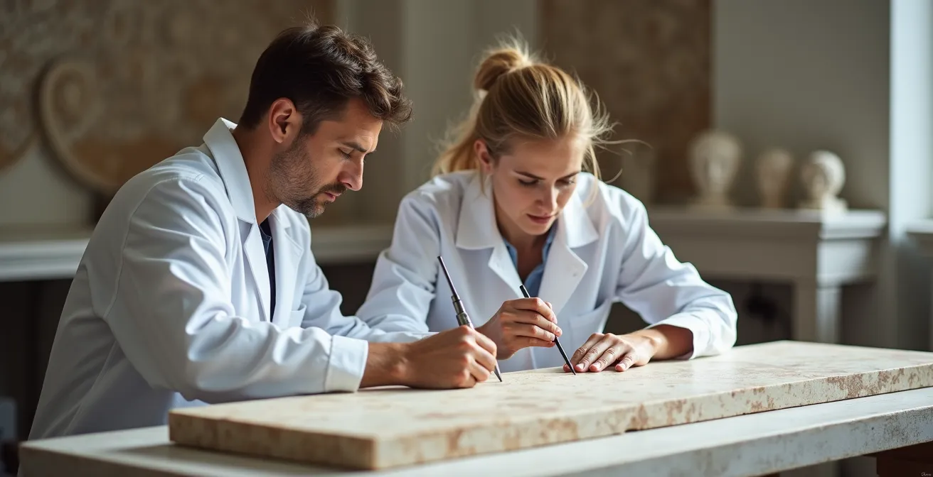 Vue d'ensemble de la Victoire de Samothrace montrant les parties restaurées sous lumière naturelle